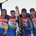 Švedska moška štafeta je po odličnem teku Carla Johana Bergmana v zadnji predaji