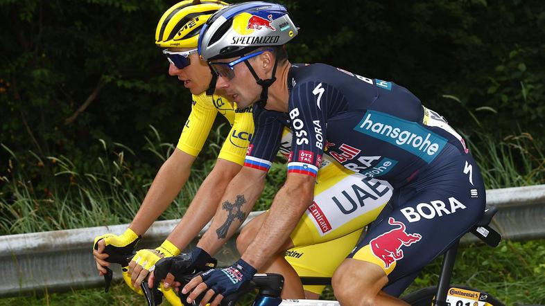 Primož Roglič in Tadej Pogačar