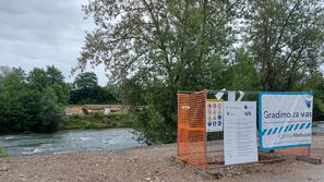 Medvode, gradnja brvi čez reko Savo