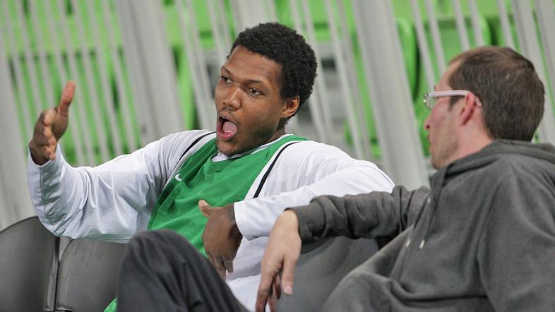 Olimpija Siena trening Stožice Thompson Daneu