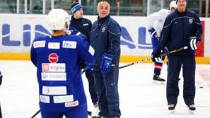 Sport 15.04.2014 Matjaz Kopitar, Nik Zupancic, trening slovenske hokejske reprez