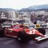 Gilles Villeneuve s Ferrarijem s številko 27 na VN Monaka.