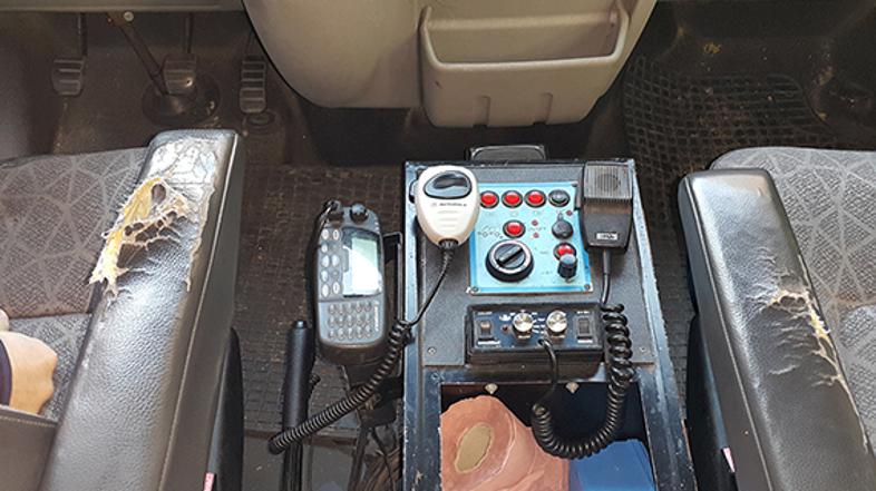 Notranjost policijskega avtomobila