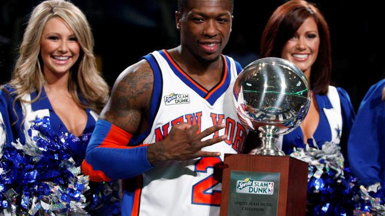 Nate Robinson je v tekmovanju v zabijanju po letu 206 in 2008 zmagal že tretjič.