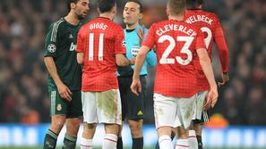 Cakir Giggs Arbeloa Cleverley Welbeck Manchester United Real Madrid Liga prvakov
