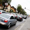 Ljubljana 19.09.2012 prometni zastoj na dunajski cesti proti obvoznici v Ljublja