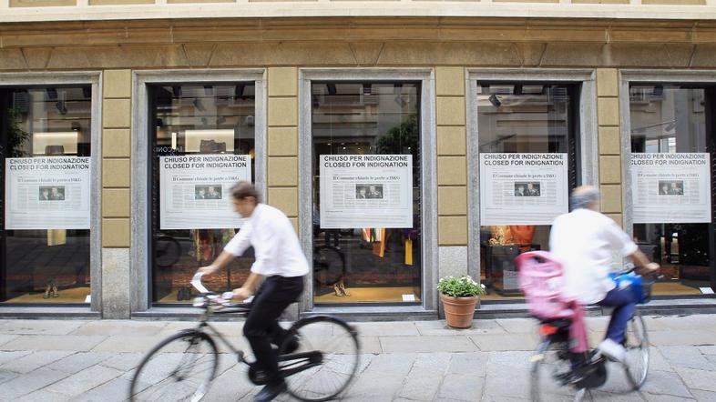 Dolce & Gabbana zaprta trgovina Milano