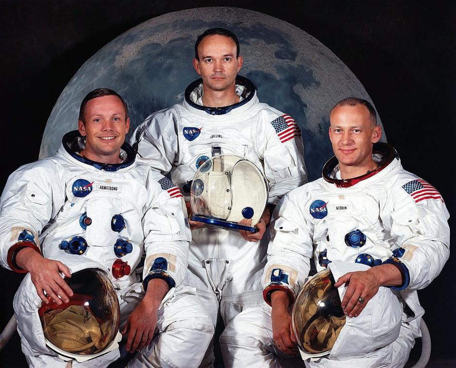 Neil Armstrong, Edwin "Buzz" Aldrin ter Michael Collins na Luni. | Avtor: EPA