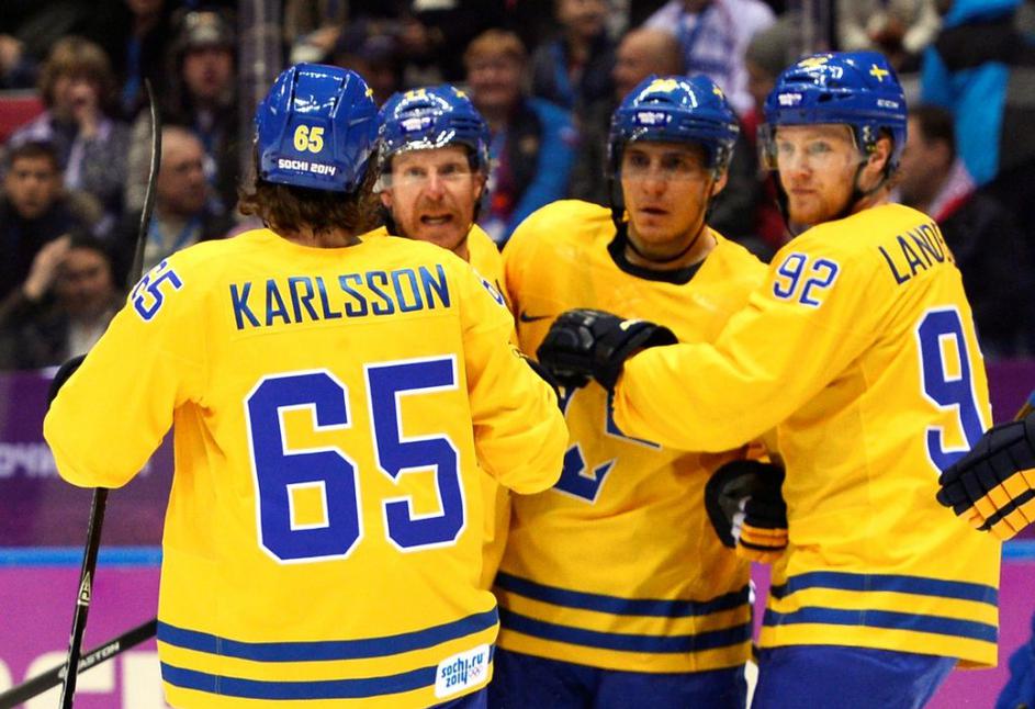Steen Landeskog Karlsson Slovenija Švedska četrtfinale Soči olimpijske igre