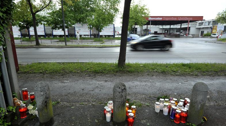 slovenija 07.05.13, Slovenceva cesta, prometna nesreca, nesreca, smrt dveh dekle