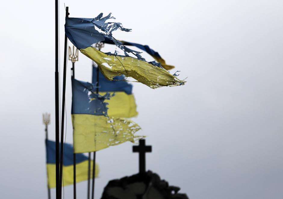 Ukrajina zastava pagoda križ | Avtor: Epa