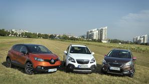Renault captur, opel mokka in peugeot 2008