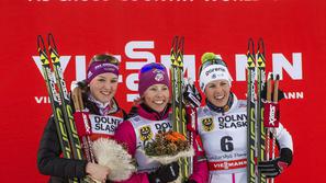 Denise Herrmann Kikkan Randall Vesna Fabjan sprint smučarski teki Szklarska Pore