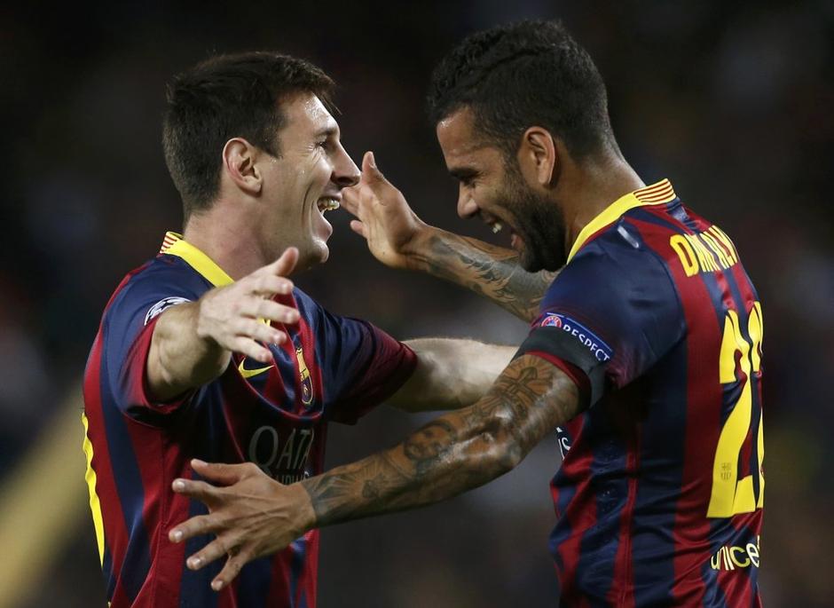 (Barcelona - Ajax) Lionel Messi Dani Alves | Avtor: Reuters