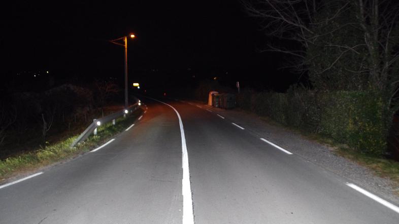 kraj prometne nesreče v Goriških Brdih