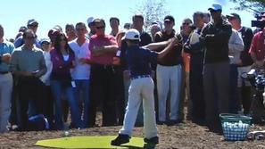Dvanajstletnik je na odprtju igrišča za golf zasenčil samega Tigerja Woodsa.