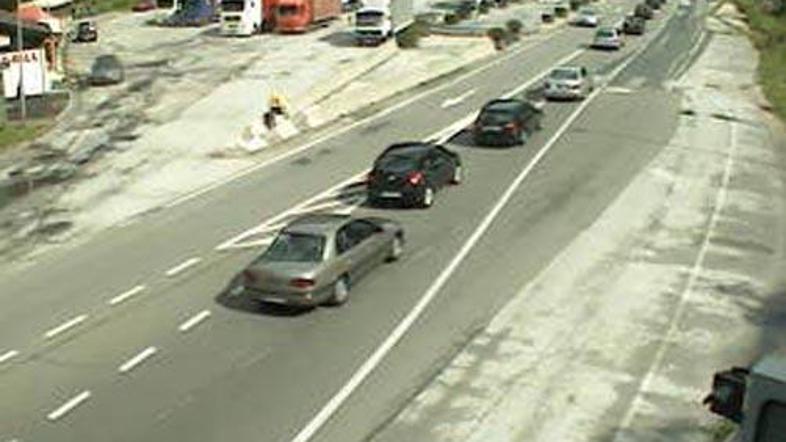 Zastoj na mejnem prehodu Gruškovje.