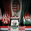 Gabor Vona, predsednik madžarske radikalne nacionalistične stranke Jobbik na kon