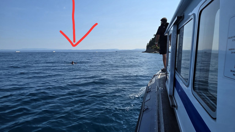 Plaval predaleč od obale