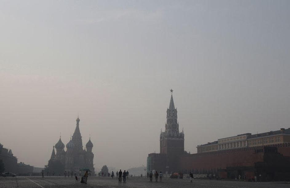 Moskva oblak dima požar