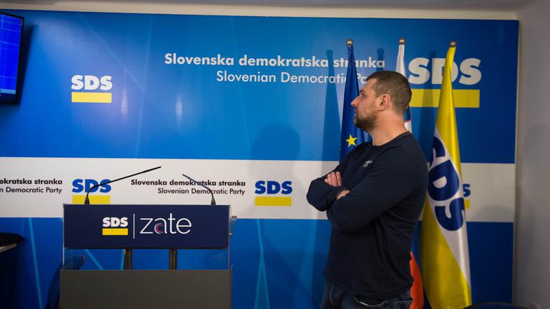 Štab Anžeta Logarja na stranki SDS.