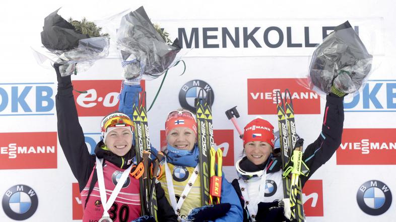 Domračeva (levo), Mäkäräinenova (sredina) in Vitkova