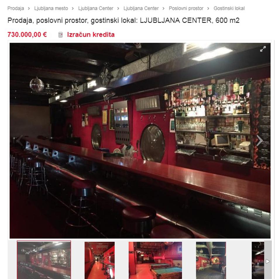 oglas orto bar | Avtor: PrtScr nepremicnine.net