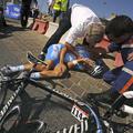 Heinrich Haussler je bil v enem izmed zadnjih ovinkov v peti etapi prehiter in j