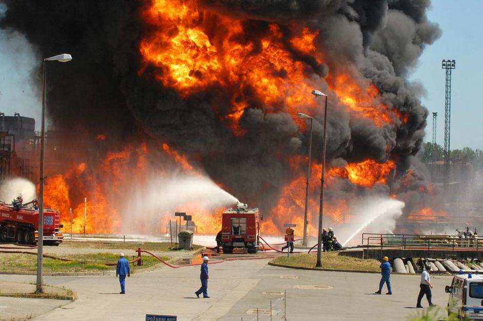 požar, rafinerija, Sisak 