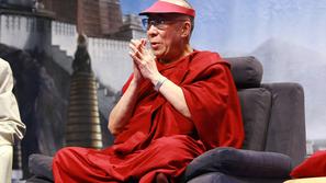 Tibetanski duhovni vodja dalajlama zaključuje tridnevni obisk v Sloveniji. (Foto