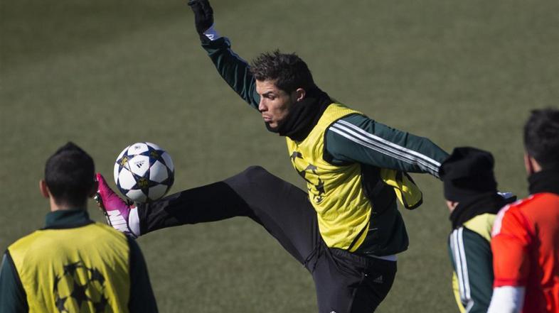 Ronaldo Real Madrid Manchester United Liga prvakov osmina finala trening Valdebe