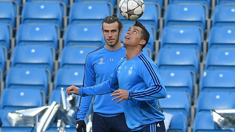 Cristiano Ronaldo Gareth Bale Real Madrid trening