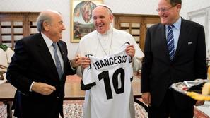 Blatter papež Frančišek Vatikan Rim Fifa obisk avdienca