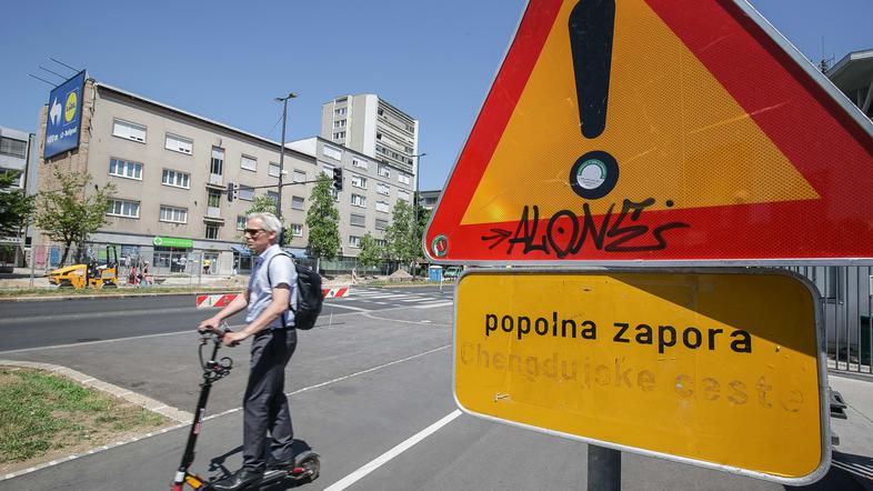 prenova dunajska ceste v Ljubljani