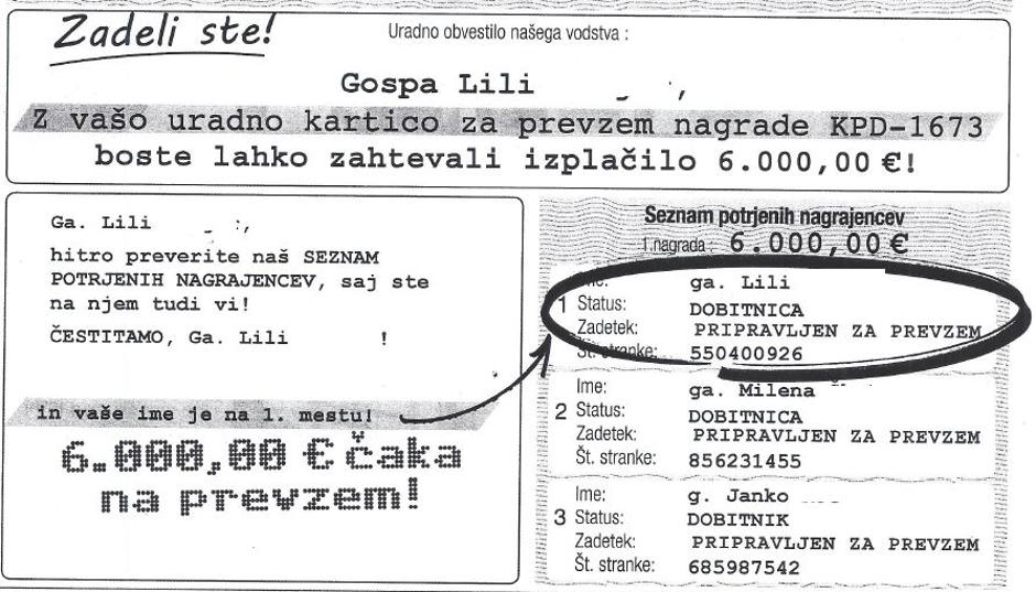 Direktna pošta podjetja Prodom | Avtor: zurnal24.si