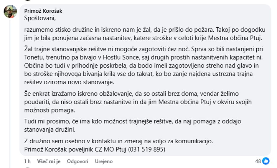 Primož Korošak | Avtor: Posnetek zaslona/Facebook