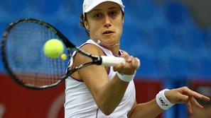 Katarina Srebotnik se je morala dolgo potiti za uvrstitev v 2. krog turnirja v R