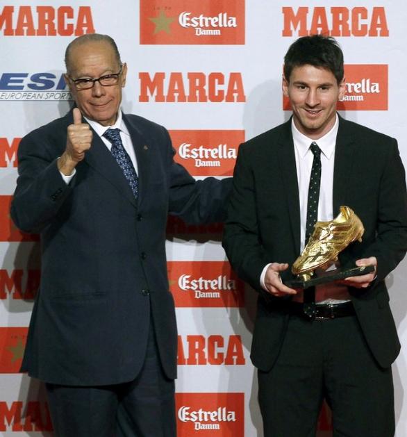 Suarez Messi Marca zlata kopačka čevelj podelitev nagrada