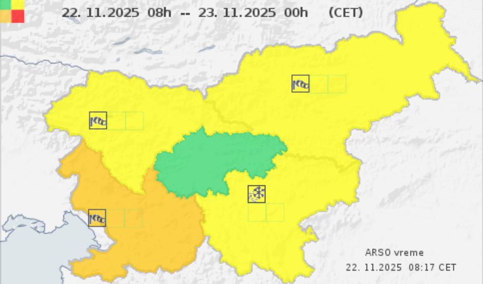 Zaradi burje zaprt predor Kastelec proti Ljubljani