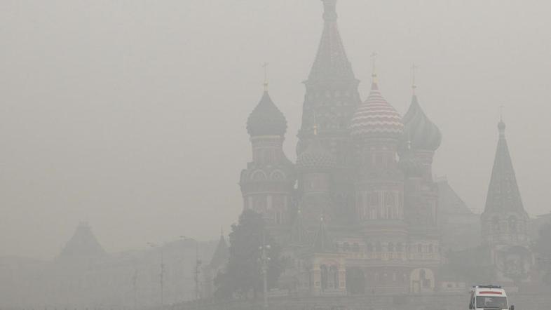 Moskva, smog, vročina, poletje 2010, ulice, požari