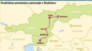 Predvideno premierjevo potovanje v Bratislavo