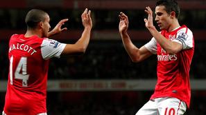 Van Persie Walcott Arsenal Newcastle United Premier League Anglija liga prvenstv
