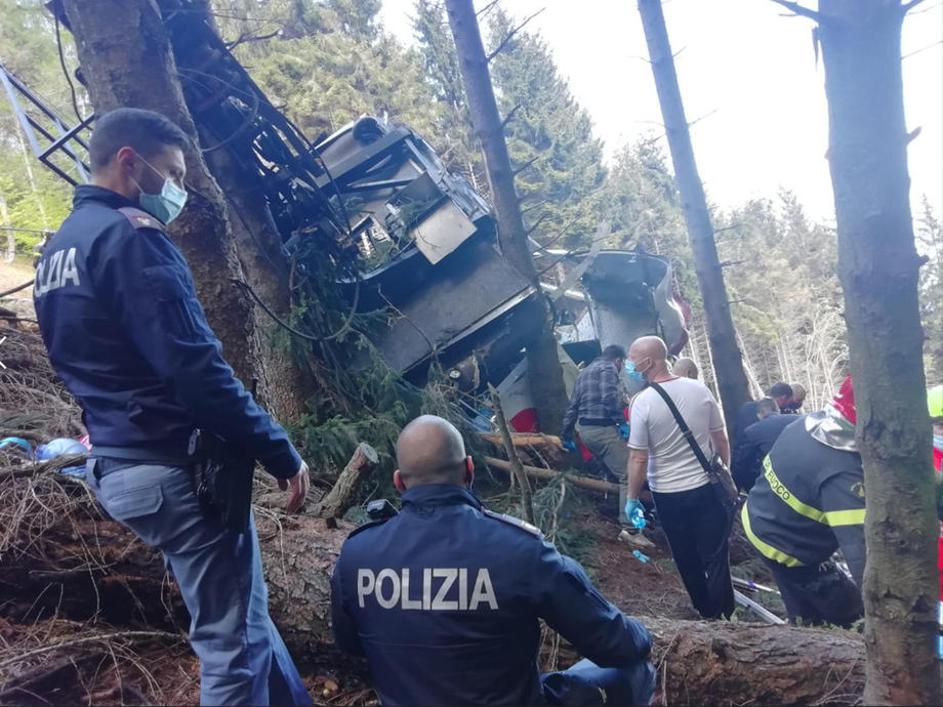 Nesreča žičnice v Italiji