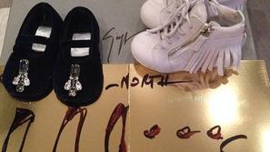 Kim Kardashian Notrth darilo čevlji