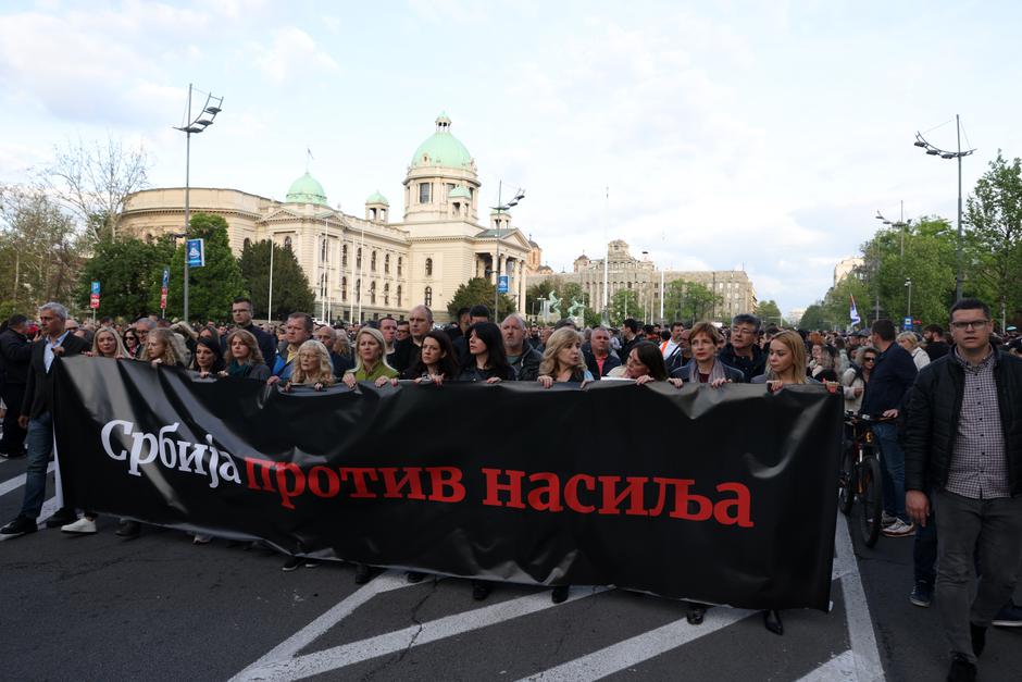 Protest v Beogradu | Avtor: Epa
