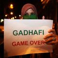 Protestnica proti Gadafiju.