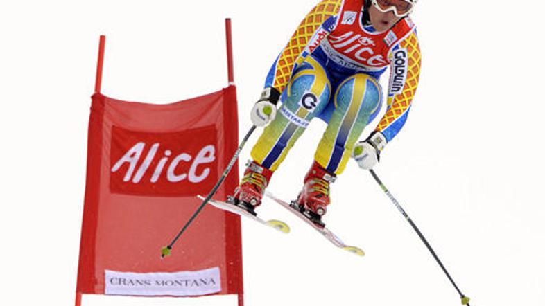 Anja Pärson je v slalomu premagala tekmice.