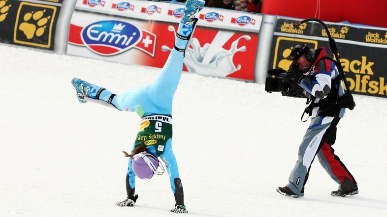 Sport 27.01.2013 Tina Maze, svetovni pokal, slalom, zenske, Maribor Zlata Lisica