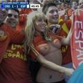 španska navijačica gole prsi Španija Hrvaška Euro 2016