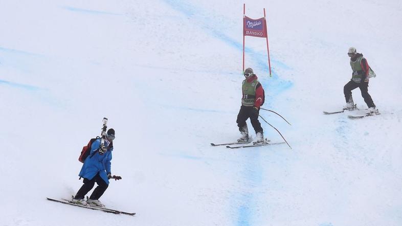 bansko superveleslalom delavci na stezi